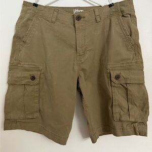 Urban Outfitters Tan Cargo Shorts Sturdy Cotton Casual